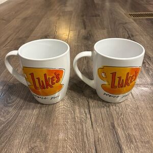 Gilmore Girls Luke's Jumbo White Ceramic Coffee Mug 25 oz Lot of 2